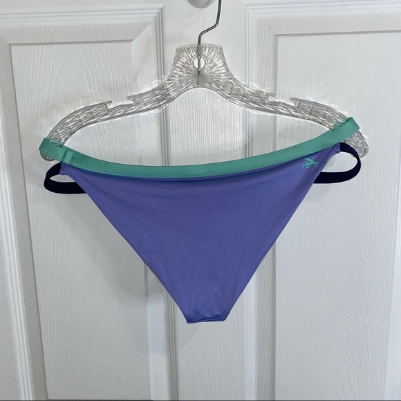 PATAGONIA WOMEN’S PURPLE NANOGRIP BANDED BIKINI BOTTOMS SIZE LARGE - Picture 5 of 8